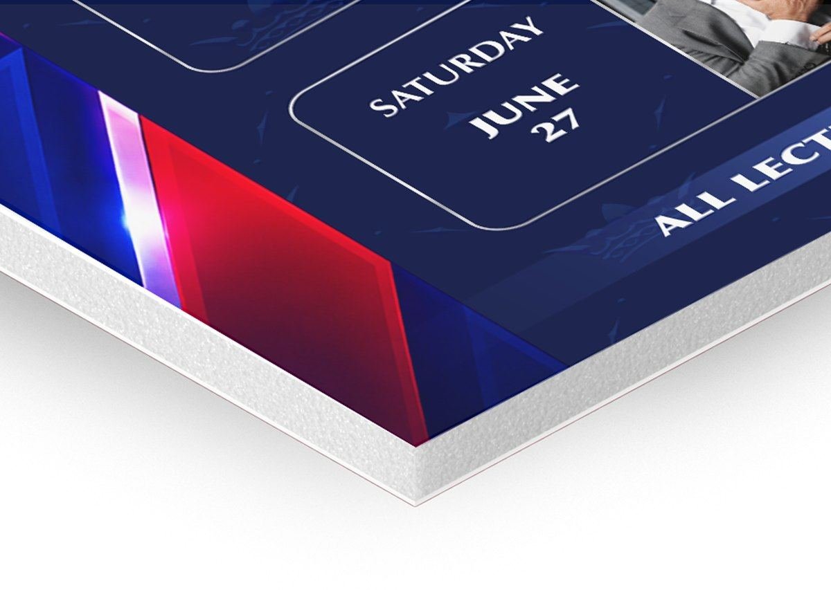Mounted foam board posters for events
